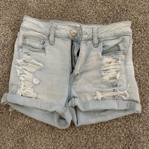 American Eagle high waisted denim short short